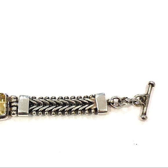 Bali Sterling Amethyst, Citrine, Quartz Bracelet - Picture 8 of 16